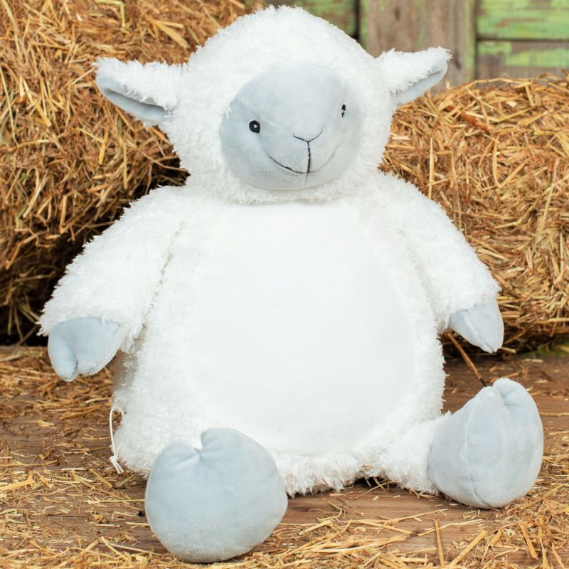 Peluche agneau sublimable pour bébé, conforme à la norme EN71