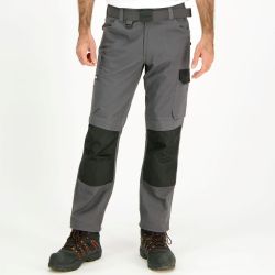 Pantalon de travail multi-poches extensible en coton, 275 g/m²