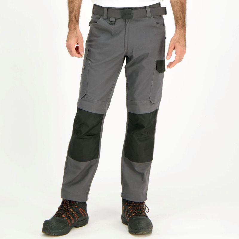 Pantalon de travail multi-poches extensible en coton, 275 g/m²
