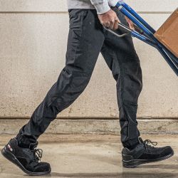 Pantalon de jogging polyester recyclé élastique, poches pratiques, 180 g/m²