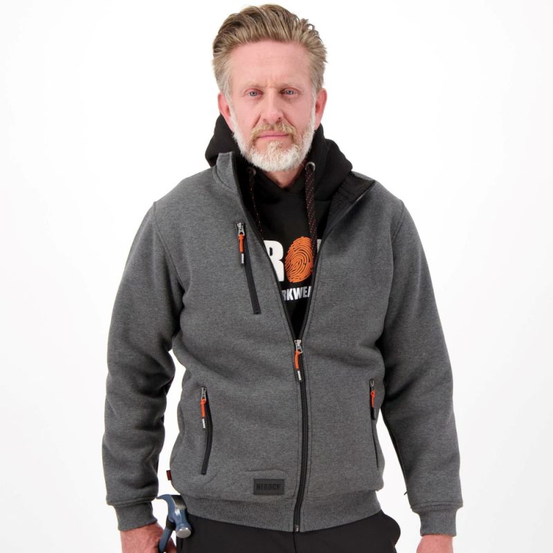 Sweat zippé déperlant doublure Sherpa, fermeture grand zip, poche poitrine, 600 g/m²