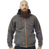 Sweat doublé polaire, pièces renforcées au niveau des coudes, poche poitrine, 430 g/m²