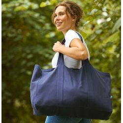 Sac de plage en coton organique Fairtrade, sangles multifonctionnelles, 300 g/m²