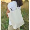 Tote bag en coton biologique sergé Tiger avec anses longues, 210 g/m²