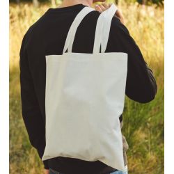 Sac shopping en coton léger Tiger avec anses longues, 120 g/m²