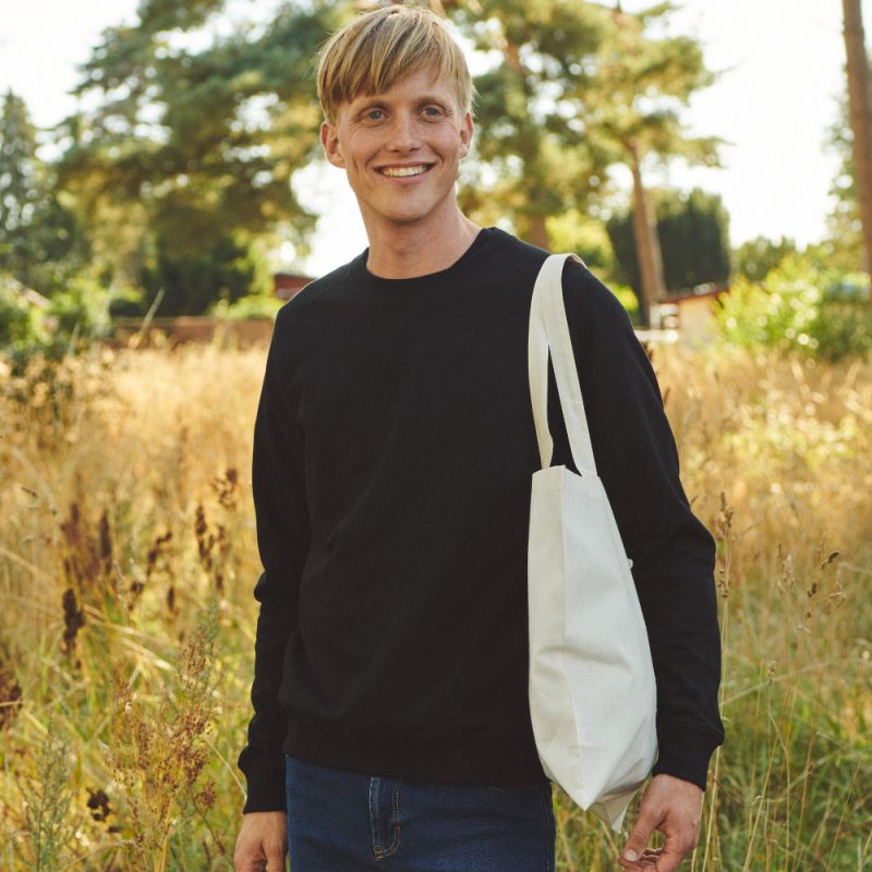 Sac shopping en coton léger Tiger avec anses longues, 120 g/m²