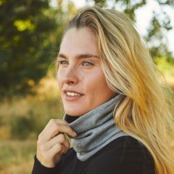 Tour de cou Snood doublé en coton organique, maille Interlock, 200 g/m²