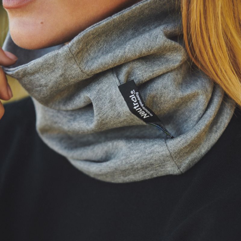 Tour de cou Snood doublé en coton organique, maille Interlock, 200 g/m²