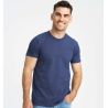 Tee-shirt en coton recyclé col rond, manches courtes, 180 g/m²