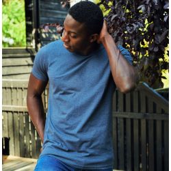Tee-shirt en coton recyclé col rond, manches courtes, 180 g/m²