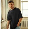 T-shirt oversize coton organique, coupe ample, col rond, manches droites, 220 g/m²