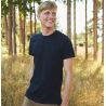 Tee-shirt moderne en coton biologique Tiger col rond, manches courtes, 155 g/m²