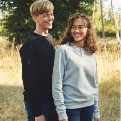 Sweat set in en coton biologique Tiger col rond, manches raglan, 300 g/m²