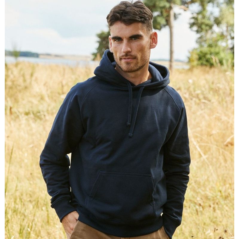 Sweat à capuche en coton biologique Tiger, intérieur brossé, poche kangourou, 300 g/m²