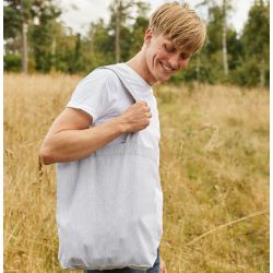 Sac shopping anses longues en sergé recyclé coton et polyester, 210 g/m²
