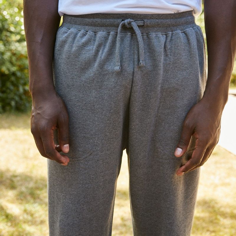 Pantalon de survêtement en coton biologique, coupe ample, poches latérales, 301 g/m²