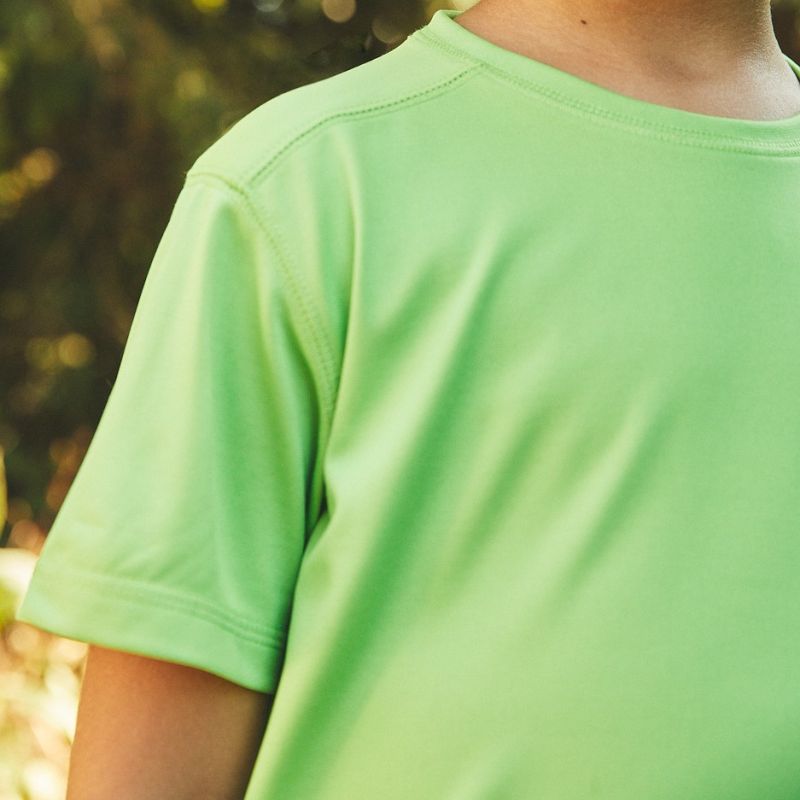 T-shirt enfant respirant en polyester recyclé, séchage rapide, 155 g/m²