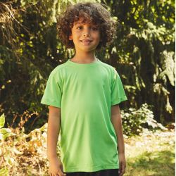 T-shirt enfant respirant en polyester recyclé, séchage rapide, 155 g/m²