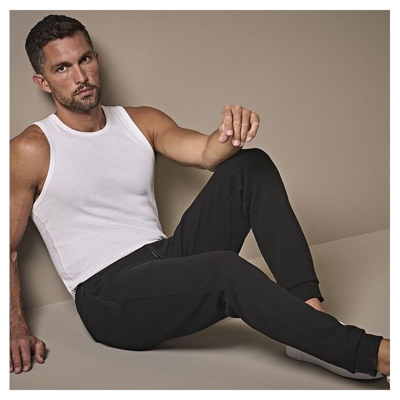 Pantalon de jogging en coton ringspun avec taille élastique et poches zippées, 365 g/m²