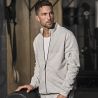 Sweat de sport zippé en coton ringspun, col cadet, poches latérales, 320 g/m²