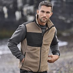 Bodywarmer épais en polaire avec empiècements renforcés, 344 g/m²