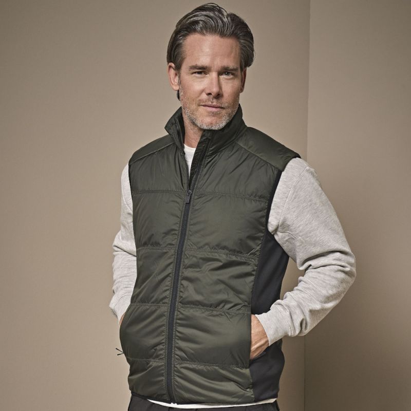 Bodywarmer bi-matière ajusté polyester avec isolation DuPont™, 235 g/m²
