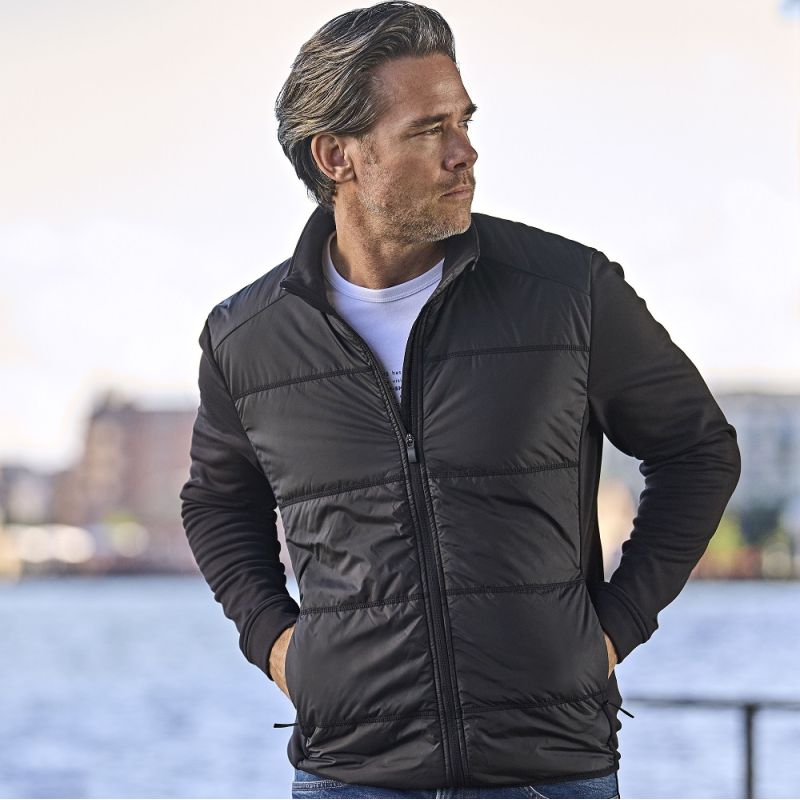 Veste bi-matière ajustée en polyester avec isolation DuPont™, 235 g/m²