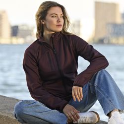 Veste polaire femme stretch col montant, manches raglan, poches zippées, 235 g/m²