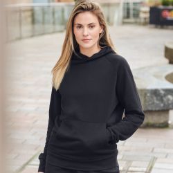 Sweat de sport coupe slim, capuche non doublée, intérieur gratté, 250 g/m²