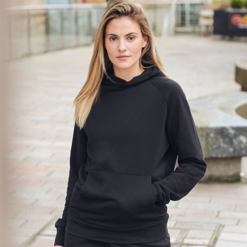 Sweat de sport coupe slim, capuche non doublée, intérieur gratté, 250 g/m²