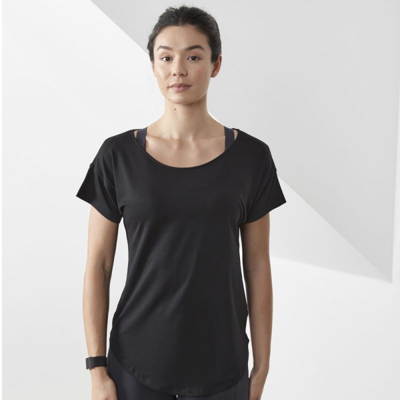 T-shirt oversize col échancré, décolleté large, dos plus long, toucher doux, 160 g/m² 