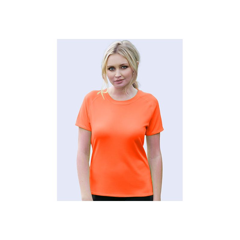 T-shirt de sport femme respirant en micro polyester, séchage rapide, 145 g/m²
