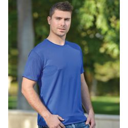 Tee-shirt respirant en polyester léger, manches droites, 135 g/m²
