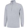 Sweat col zippé manches droites, fermeture éclair dissimulée, 280 g/m²