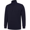 Sweat col zippé manches droites, fermeture éclair dissimulée, 280 g/m²