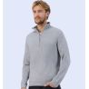Sweat col zippé manches droites, fermeture éclair dissimulée, 280 g/m²