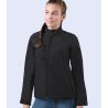 Veste femme Softshell 3 couches respirant, imperméable et coupe-vent, intérieur micropolaire, 340 g/m²