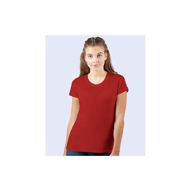 T-shirt femme en coton biologique col rond, manches courtes, 180 g/m²