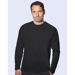 T-shirt de sport manches longues en polyester séchage rapide, 145 g/m²