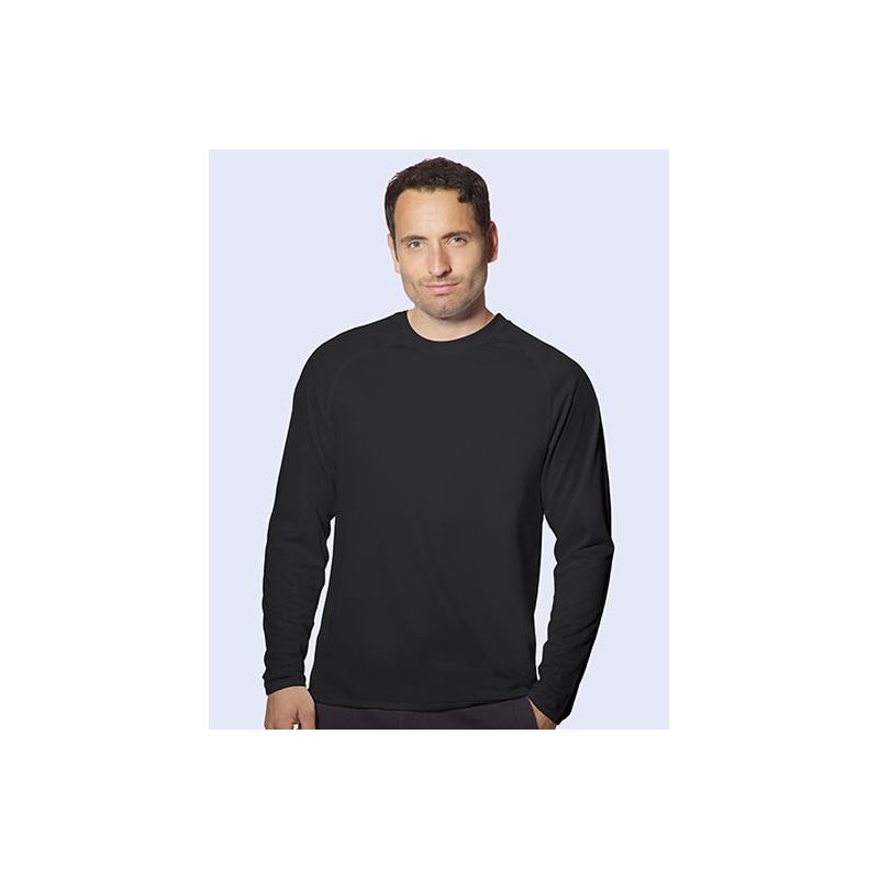 T-shirt de sport manches longues en polyester séchage rapide, 145 g/m²