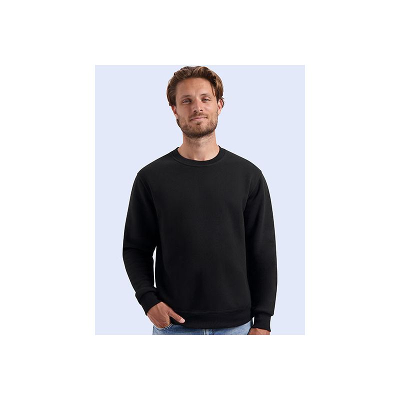 Sweat set in col rond en coton biologique et polyester recyclé, 300 g/m²