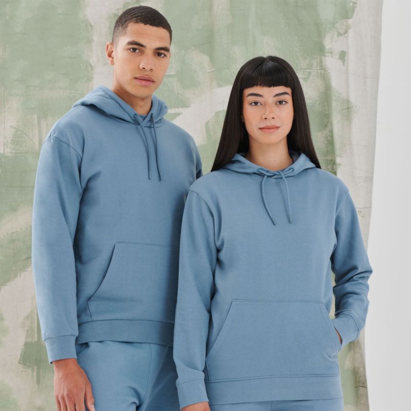 Sweat capuche écoresponsable en coton régénéré et polyester recyclé, 260 g/m²