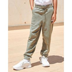Jogging enfant en coton régénéré et polyester recyclé, taille et bas de élastiqués, 260 g/m²
