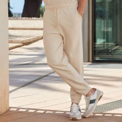 Jogging en coton régénéré et polyester recyclé, taille et bas élastiqués, 260 g/m²
