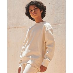 Sweat enfant, épaules tombantes, en coton régénéré et polyester recyclé, 260 g/m²
