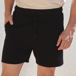 Short unisexe en coton régénéré et polyester recyclé, poches latérales, 260 g/m²