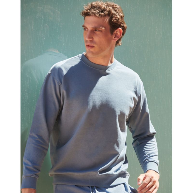 Sweat épaules tombantes, en coton régénéré et polyester recyclé, 260 g/m²