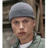 Bonnet tricoté uni en polyester recyclé, bord extra-large