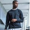 Tee-shirt coton manches longues confortable col rond, look sportif, 200 g/m²