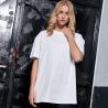 Tee-shirt oversize femme en coton doux col rond, manches courtes, 220 g/m²